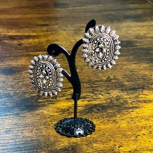 Oxidized Silver Plated Stud Earrings/Indian Fashion Jewellery